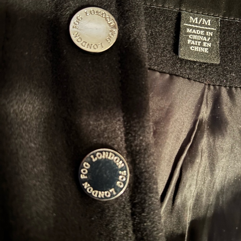 Women's Black Faux Fur-Trimmed Coat - Picture 16 of 16